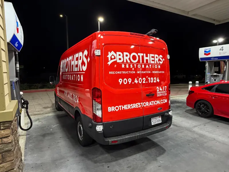 Back of Brother's Restoration van